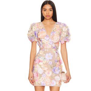 Anthea 3D Lace Mini Dress In Purple - Pre Order Only